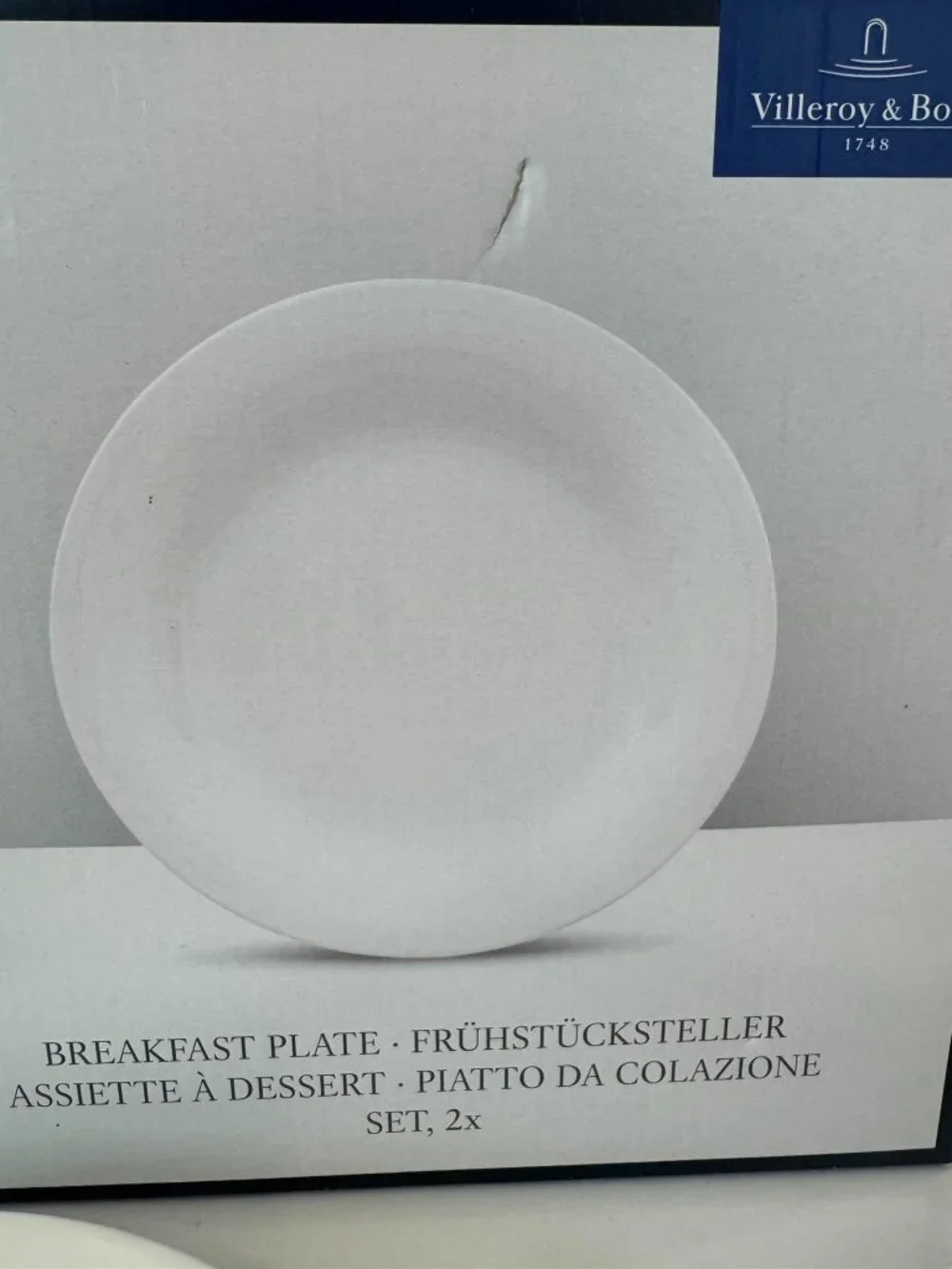 Villeroy & Boch New Cottage Breakfast Plates 2 Pc Set NIB Germany